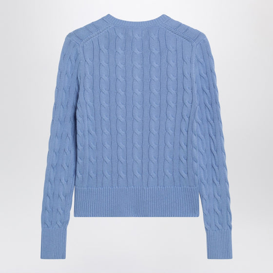 Polo Ralph Lauren Light blue cable-knit cotton cardigan