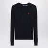 Polo Ralph Lauren Navy cotton cable-knit sweater