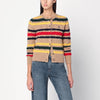 Polo Ralph Lauren Beige cable-knit striped cardigan