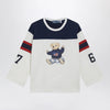Polo Ralph Lauren Polo Bear oversized cotton T-shirt in white/navy
