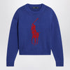 Polo Ralph Lauren Purplish blue sweater with logo intarsia