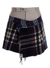1/off Check Scarf Reworked Skirt