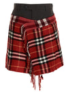 1/off Check Scarf Reworked Skirt