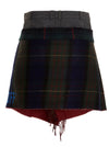1/off Check Scarf Reworked Skirt
