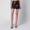 Courreges Courrèges Reedition mini skirt in burgundy vinyl