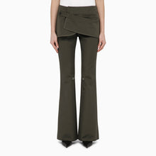  Courreges Courrèges Military green cotton mini skirt trousers