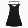 Courreges Courrèges Ellipse black viscose bustier mini dress