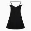 Courreges Courrèges Ellipse black viscose bustier mini dress