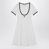 Courreges Courrèges Black/white mini dress in cotton