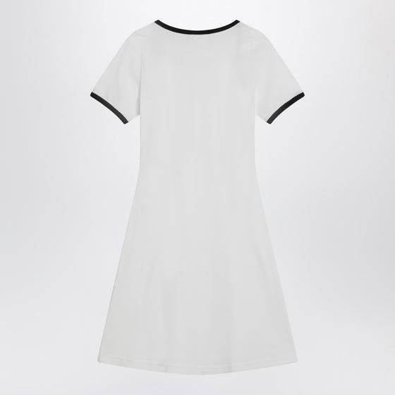 Courreges Courrèges Black/white mini dress in cotton
