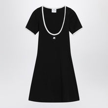  Courreges Courrèges White/black mini dress in cotton