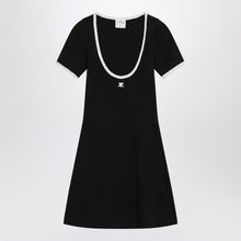  Courreges Courrèges White/black mini dress in cotton