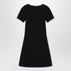 Courreges Courrèges White/black mini dress in cotton