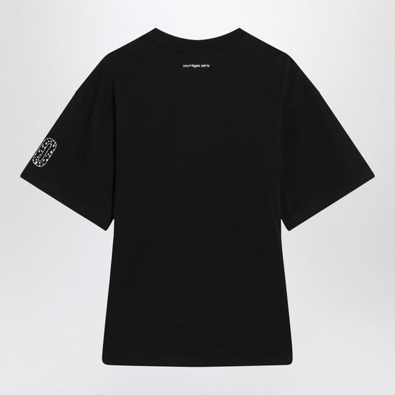 Courreges Courrèges black T-shirt with logo