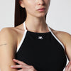 Courreges Courrèges Halter-neck jersey tank top in cotton, black