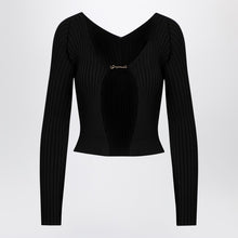  JACQUEMUS La Maille Pralu Longue black cardigan