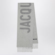  JACQUEMUS Grey wool scarf with logo