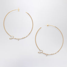 JACQUEMUS Gold hoop earrings with logo