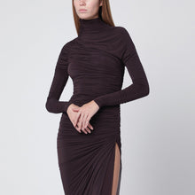  Francesco Murano Draped body in purple stretch jersey