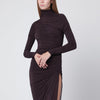 Francesco Murano Draped body in purple stretch jersey
