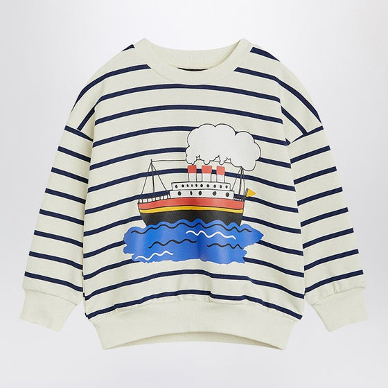 Mini Rodini Cotton striped ferry sweatshirt