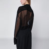 Francesco Murano Semi-transparent black blouse