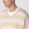 New Amsterdam Surf Association Light green/pink striped jumper