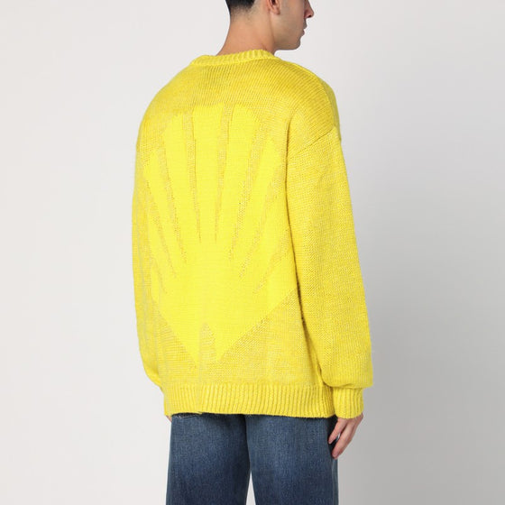 New Amsterdam Surf Association Yellow linen-blend cardigan
