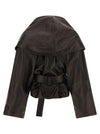 Magda Butrym Shawl Collar Leather Jacket