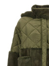 Blancha Nylon Diamond-visone Long Down Jacket