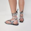 A.EMERY The Heidi Sandals snake-effect in leather