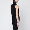 Francesco Murano Draped black stretch jersey top