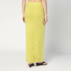 Soft Goat Long Lime-coloured brushed cashmere skirt