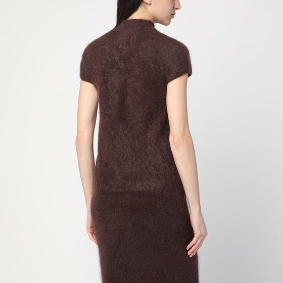 Soft Goat Mocha-coloured brushed cashmere sweater