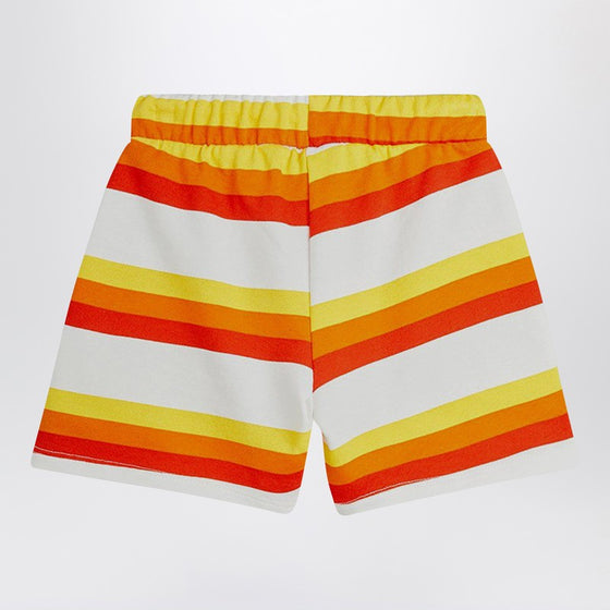 Mini Rodini Short yellow/orange/red striped