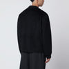 Soft Goat Black wool and cashmere zip cardigan