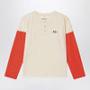 Mini Rodini Light beige T-shirt in organic cotton
