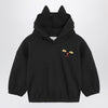 Mini Rodini Black hoodie with Cat Ears