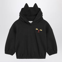  Mini Rodini Black hoodie with Cat Ears