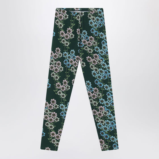 Mini Rodini Green organic cotton leggings