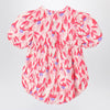 Mini Rodini Red patterned organic cotton bodysuit
