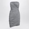 The Attico Grey draped viscose mini dress