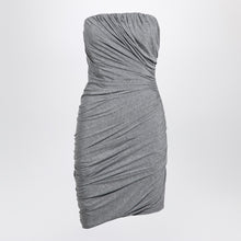  The Attico Grey draped viscose mini dress