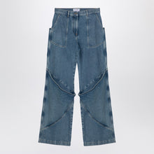  The Attico Sky Blue baggy jeans with large pockets