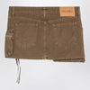 The Attico Fay khaki cargo miniskirt