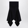 The Attico Black asymmetric cotton skirt