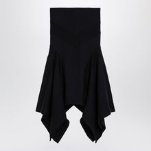  The Attico Black asymmetric cotton skirt