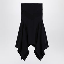  The Attico Black asymmetric cotton skirt