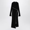 The Attico Black midi dress with zip