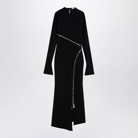 The Attico Black midi dress with zip